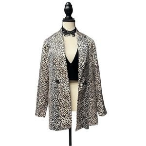 NWT Nine West Animal Print Leopard Blazer